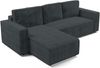 AX LIVING Ecksofa L Form Aydin Cord Schlafsofa Grau Schlaffunktion 258 Bild 3
