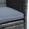 ESTEXO 2-Sitzer Gartenbank mit Sitzkissen, Poly-Rattan, Dunkelgrau/Grau Bild 2