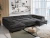 Ecksofa U-Form, mit Bettkasten, Bettfunktion und Einstellbare Kopfstützen, Sofa big XXL - PETER U - Dunkelgrau Plüsch - Topper T25 Bild 4
