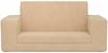 vidaXL Kinder-Schlafsofa 2-Sitzer Creme Weicher Plüsch 357031 Bild 3