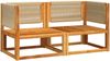 vidaXL Gartensofas-Ecke mit Kissen 2 Stk. Holz Akazie & Seil 3278853 Bild 3