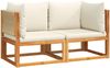 vidaXL Gartensofas-Ecke mit Kissen 2 Stk. Holz Akazie & Seil 3278853 Bild 2