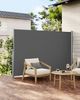 SONGMICS Alu-Seitenmarkise, ausziehbar, blickdicht, Anthrazit, 180x400 cm Bild 2