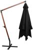 vidaXL Ampelschirm mit Mast Schwarz 3x3 m Massivholz Tanne 313778 Bild 3