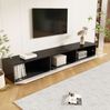 TV-Schrank 180×35×30 cm in Schwarz-Weiß mit 16-farbiger LED-Beleuchtung – modernes Design Bild 2