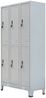 vidaXL Schließfachschrank mit 6 Fächern Stahl 90x45x180 cm Grau 20156 Bild 3