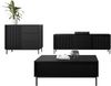 Wohnzimmer-Set Ozmi II Kommode, TV-Lowboard, Couchtisch (Farbe: Schwarz) Bild 2