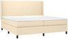 vidaXL Boxspringbett mit Matratze & LED Stoff Creme 200x200 cm, Härtegrad: H2 [3138186] Bild 4