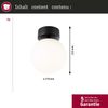 Paulmann 71072 Selection Bathroom LED Deckenleuchte Gove 17cm Schwarz Satin 3000K IP44 Bild 5