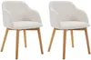 Vente-unique - JELISA Stuhl Samt Beige - B 56 cm x H 79 cm x L 54 cm Bild 3