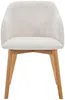 Vente-unique - JELISA Stuhl Samt Beige - B 56 cm x H 79 cm x L 54 cm Bild 4