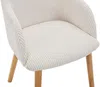 Vente-unique - JELISA Stuhl Samt Beige - B 56 cm x H 79 cm x L 54 cm Bild 5