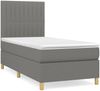 vidaXL Boxspringbett mit Matratze Dunkelgrau 90x190 cm Stoff, Härtegrad: H2 [3142458] Bild 2