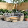 vidaXL Möbelsets mit Kissen 4 pcs Beige und Hellgrau PE-Rattan 3422177 Bild 3
