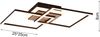 LED Deckenleuchte GIRO mit Fernbedienung, 2 Quadrate Schwarz, Breite 57,5cm Bild 3