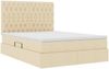 vidaXL Aufbewahrungsbett mit Matratze Creme 140 x 200 cm Polyester 3371851 Bild 4