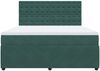vidaXL Boxspringbett mit Matratze Dunkelgrün 180x200 cm Samt 3292421 Bild 4