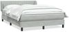 vidaXL Boxspringbett mit Matratze Hellgrau 160x220 cm Samt 3317739 Bild 2