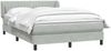 vidaXL Boxspringbett mit Matratze Hellgrau 160x220 cm Samt 3317739 Bild 3