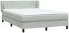 vidaXL Boxspringbett mit Matratze Hellgrau 160x220 cm Samt 3317739 Bild 4