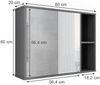 Badspiegelschrank Leano Anthrazit/Bergeiche 80 x 60 cm Vicco Bild 3