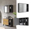 Badspiegelschrank Leano Anthrazit/Bergeiche 80 x 60 cm Vicco Bild 2