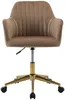 Vente-unique - ELEANA Office chair SamtStoff Beige - B 61,5 cm x H 89 cm79,5 cm x L 59 cm Bild 3