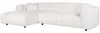 Vente-unique - POGNI Sofa Stoff Weiß - B 165 cm x H 73 cm x L 280 cm Bild 4