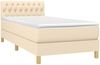 vidaXL Boxspringbett mit Matratze & LED Creme 100x200 cm Stoff 3133938 Bild 3