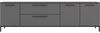 Lowboard >soul< in Basaltgrau - Metall schwarz matt - 225x66,1x40cm (BxHxT) Bild 3