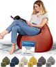 Green Bean® 2er Set Indoor Sitzsack + Hocker mit EPS-Perlen Füllung - Sitzhocker Sitz-pouf , Rot, L Bild 3