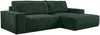 Vente-unique - AMELIA Sofa SamtStoff Grün - B 167 cm x H 85 cm x L 267 cm Bild 3