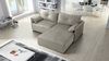 Ecksofa mit Schlaffunktion HUNTER XS in Stoff Royal Graubeige Ottomane Rechts Bild 2