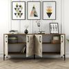 Dmora Kommode Agape, Wohnzimmerbuffet, Wohnzimmer-Sideboard, Moderne Küchen-Speisekammer, 180x35h78 cm, Nussbaum und Weißer Marmor Bild 4