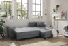 Sofa Bern von ED Exciting Design mit Schlaffunktion Grau, Bettkasten und Lumos Mikrofaserbezug Bild 2