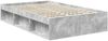 vidaXL Bettrahmen mit Kopfteil Beton 120 x 200 cm Massives Kiefernholz 3410621 Bild 5