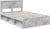 vidaXL Bettrahmen mit Kopfteil Beton 120 x 200 cm Massives Kiefernholz 3410621 Bild 4
