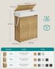 Songmics Wäschekorb mit herausnehmbarem Wäschesack, synthetisches Rattan Pastellgelb, 55L Bild 5