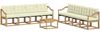 vidaXL Outdoor-Sofagarnitur mit Kissen 9 pcs Weiß und Creme 3389340 Bild 2
