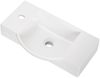FACKELMANN SBC LUNA Gäste WC Set 5-teilig 55 cm breit, Anthrazit, Waschbecken Keramik Weiß Hahnloch links + LED Spiegel + Hochschrank slim + Midischrank slim Bild 2