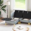vidaXL Wohnzimmergarnitur mit Kissen mit Speicher 5 pcs Hellgrau Stoff 3413676 Bild 3