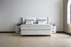 abc bedding Boxspringbett Komfortbett RUBY mit Samtstoff in Weiß, Voll-orthopädisches Schlafsystem inklusive Bettkasten Bild 5