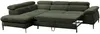 Vente-unique - SEPINA Sofa SamtStoff Grün - B 214 cm x H 75 cm x L 280 cm Bild 5