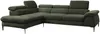 Vente-unique - SEPINA Sofa SamtStoff Grün - B 214 cm x H 75 cm x L 280 cm Bild 3