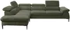 Vente-unique - SEPINA Sofa SamtStoff Grün - B 214 cm x H 75 cm x L 280 cm Bild 4