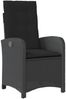 vidaXL 9-tlg. Garten-Essgruppe mit Kissen Schwarz Poly Rattan 3212211 Bild 4