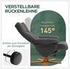 HOMCOM Relaxsessel mit Hocker und Stauraum, mit Liegefunktion (Fernsehsessel, 2-St, 360° drehbarer Sessel), Kunstleder Holzgestell Dunkelgrau 80 x 86 x 99 cm Bild 3