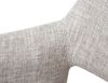 Esszimmerstuhl HWC-A50 III, Stuhl Küchenstuhl, Retro 50er Jahre, Stoff/Textil ~ creme/grau, Chromfuß Bild 5