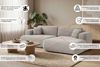 OTTO home Ecksofa VEEVIA L-Form, Schlafsofa, Verlässliche Qualität, Breite 256cm, mit Bettkasten, belastbar bis 480kg, inklusive Rücken- und Zierkissen Bild 3