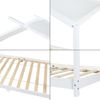 Hausbett Kinderbett Brome aus Holz 90x200 cm Weiß mit Lattenrost [en. casa] Bild 5